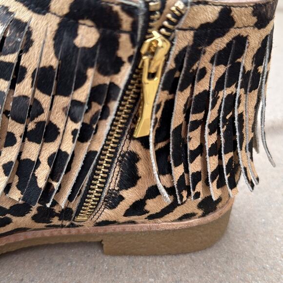 Kate Spade Betsie Leopard Calf Hair Ankle Booties – Size 8 | Fringe Detail - Picture 7 of 7